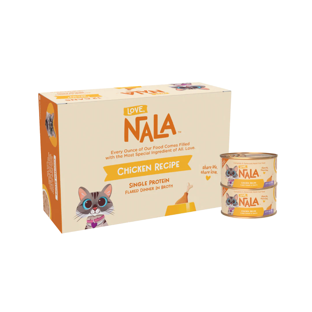 LOVE, NALA - Single Protein Chicken Flaked Wet Cat Food - Hydration Broth, Natural, Grain-Free, Non-GMO, No Gums, No Carrageenan, Human-Grade Chicken, Added Vitamins & Minerals - 2.8 oz, 12 Cans - Image 2